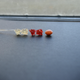 A close-up of the team’s bite-size models, next to a Skittles candy on the far right for comparison.